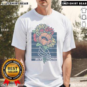 Top Like Roses Bouquet T-Shirt featuring a vibrant floral design, perfect for casual wear and floral enthusiasts.