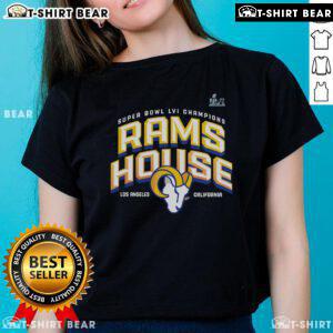 Top Los Angeles Rams Super Bowl LVI Champions Hometown Ladies Tee in vibrant colors, perfect for celebrating the victory.