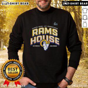 Top Los Angeles Rams Super Bowl LVI Champions hometown sweatshirt featuring team logo and vibrant colors.