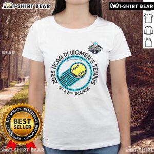 Alt Text: Top NCAA Division I Women's Tennis 1st 2nd Rounds Champion Ladies Tee showcasing vibrant design and athletic style.