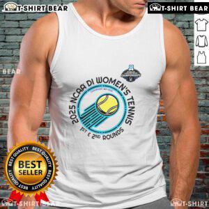 Top NCAA Division I Women's Tennis 1st 2nd Rounds Champion tank top featuring vibrant design and team logo.