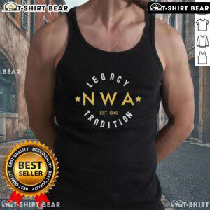 Alt Text: Top NWA National Wrestling Alliance legacy and tradition tank top featuring logo and bold design for wrestling fans.