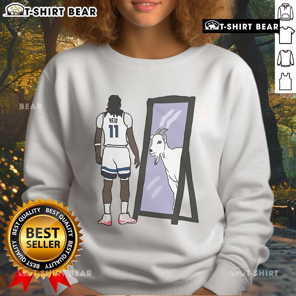 Stylish Top Naz Reid mirror goat sweatshirt featuring vibrant graphics and comfortable fit for fans and casual wear.
