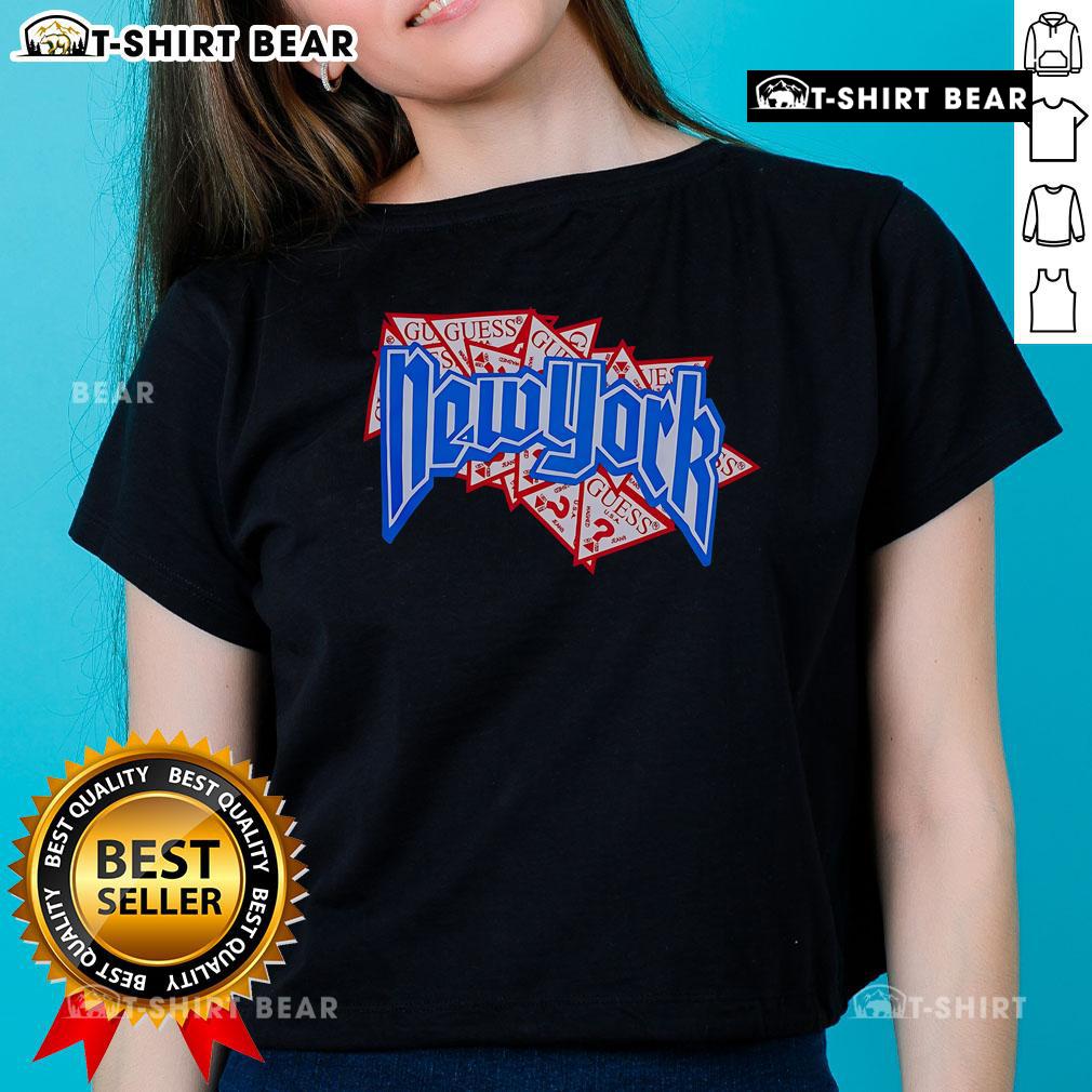 Stylish Top New York Guess Art Ladies Tee in vibrant colors, perfect for casual outings and fashion-forward looks.