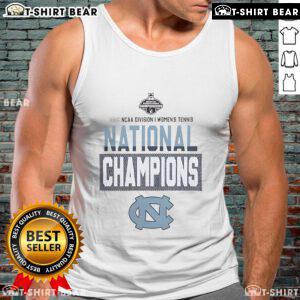 Top North Carolina Tar Heels 2025 NCAA DI Women's Tennis National Champions tank top displayed in vibrant colors.