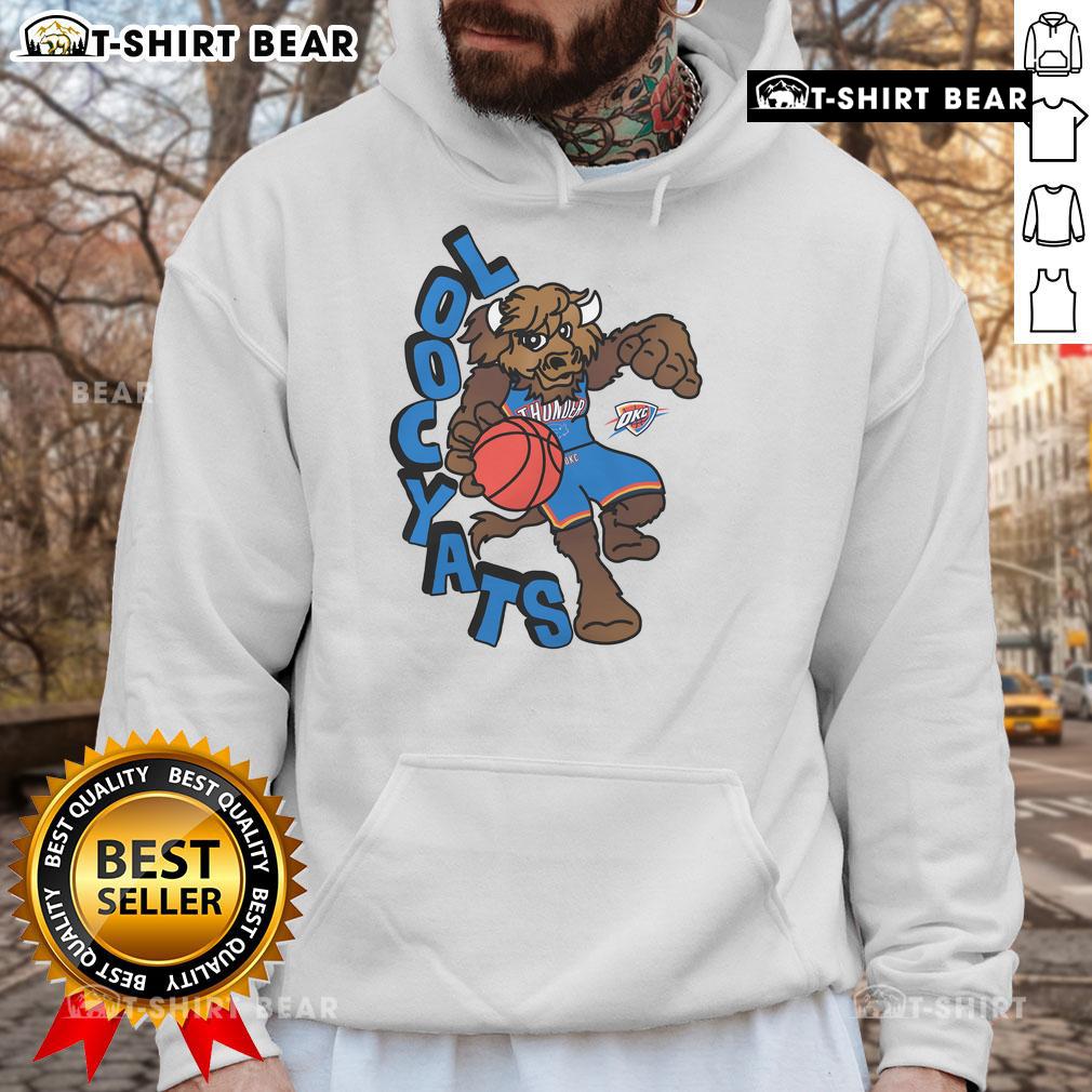 Top Oklahoma City Thunder Stadium Essentials: NBA X Staycool mascot hoodie for fans, showcasing vibrant team colors and logo.