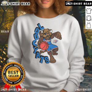 Staycool mascot sweatshirt featuring Oklahoma City Thunder essentials for NBA fans, perfect for game day attire.