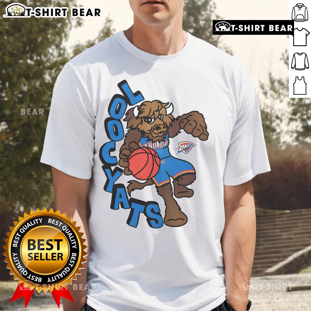 Top Oklahoma City Thunder Stadium Essentials NBA X Staycool mascot t-shirt featuring vibrant graphics and comfortable fit.