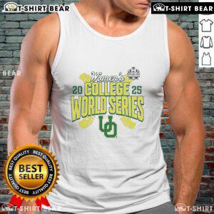Stylish Top Oregon Ducks Softball tank top for the 2025 NCAA Women's College World Series, showcasing team spirit and athletic wear.
