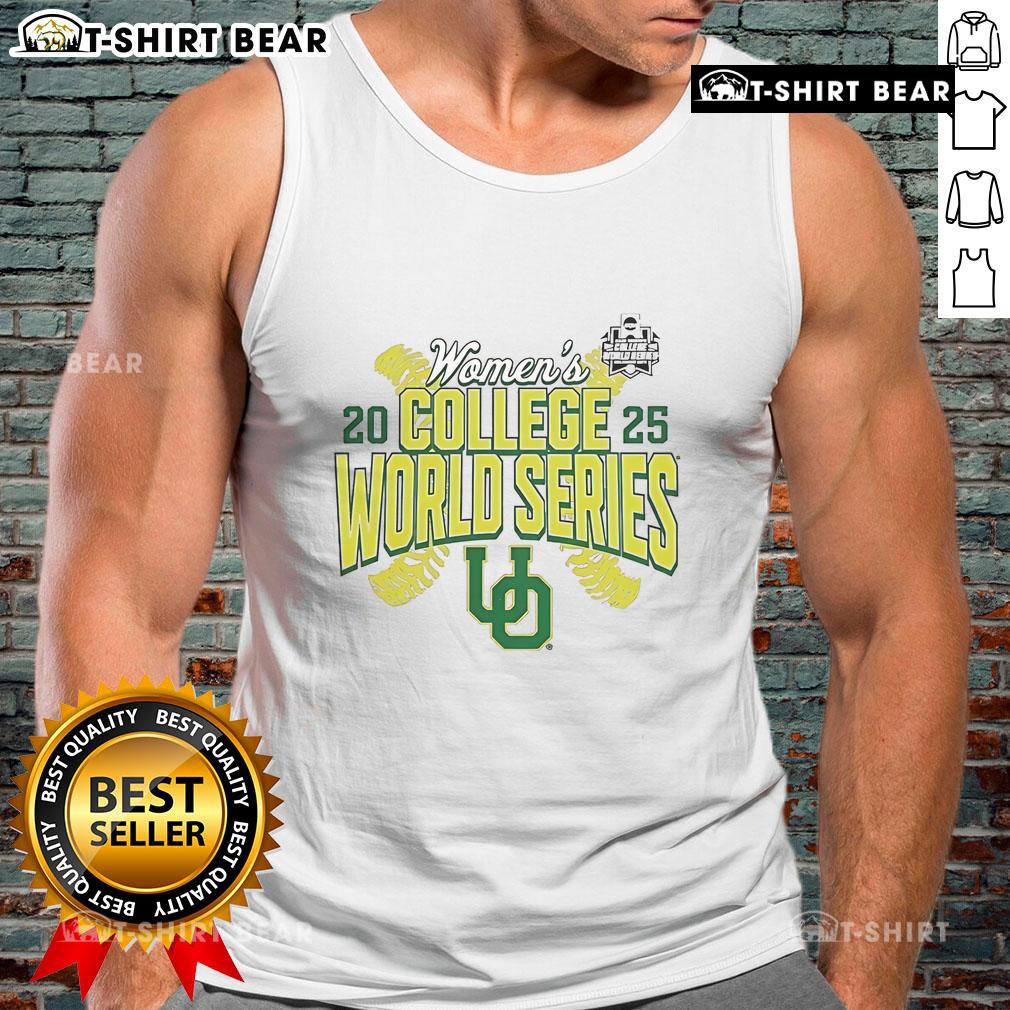 Stylish Top Oregon Ducks Softball tank top for the 2025 NCAA Women's College World Series, showcasing team spirit and athletic wear.