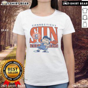 Top Peanuts Lucy X Connecticut Sun ladies tee featuring vibrant graphics and a comfortable fit for fans.