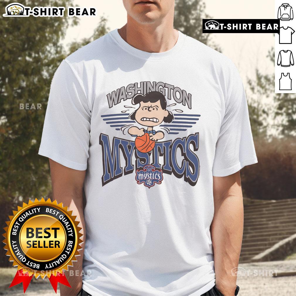 Top Peanuts Lucy X Washington Mystics T-Shirt featuring vibrant graphics of Lucy and team logo for fans.