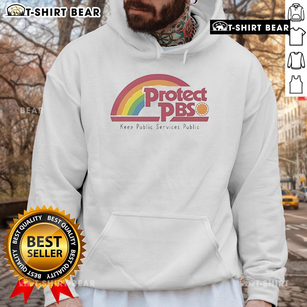 Top Protect PBS Rainbow Keep Public Service Public Hoodie showcasing vibrant colors and a stylish design for supporters.
