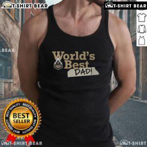 Top Purdue Boilermakers World's Best Dad tank top featuring team colors and logo, perfect for proud dads and fans.