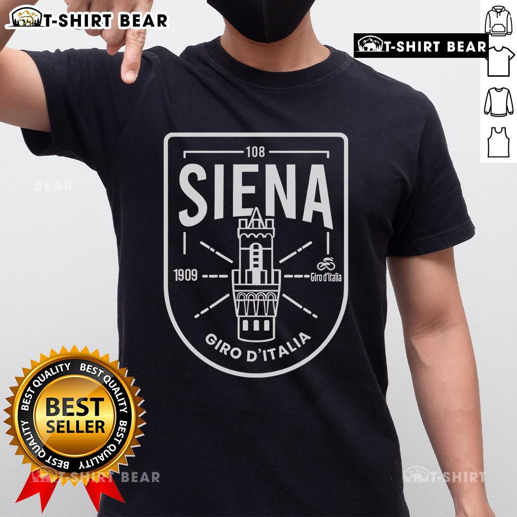 Top Siena Giro D'Italia 1909 T-Shirt featuring vintage cycling design and iconic event graphics.