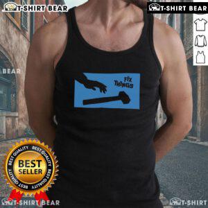 Top Sir Fix A Lot Fix Things Hammer Tank Top featuring a humorous design for DIY enthusiasts and handyman lovers.