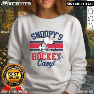 Alt Text: Top Snoopy Washington Capitals sweatshirt from Snoopy's Hockey Camp featuring NHL all teams design.