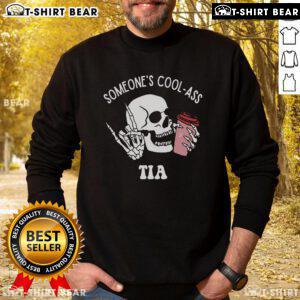 Cool Auntie Club sweatshirt featuring a stylish skull skeleton design, perfect for trendy and fun-loving aunts.