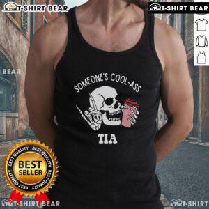 Cool auntie club skull skeleton tank top featuring a trendy design for stylish women. Perfect for casual summer outings.