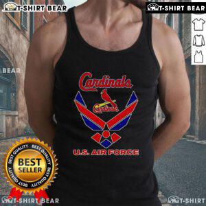 Men's tank top featuring the US Air Force logo and St. Louis Cardinals design for fans and sports enthusiasts.