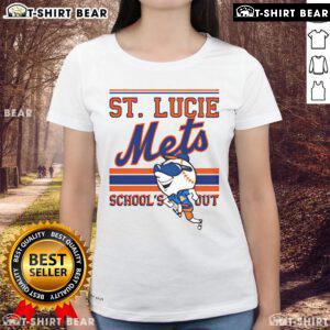 Top St. Lucie Mets Schools Out Ladies Tee featuring vibrant team graphics and comfortable fit for fans.