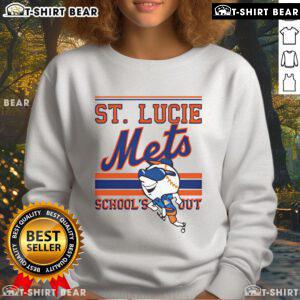 Alt Text: Top St. Lucie Mets School's Out Sweatshirt featuring vibrant team colors and logo, perfect for fans and students.