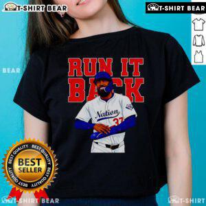 Top Teoscar Hernandez Run It Back Los Angeles Baseball Ladies Tee featuring vibrant design and comfortable fit for fans.