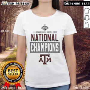 Alt Text: Top Texas A&M Aggies 2025 NCAA DI Women's Tennis National Champions Ladies Tee showcasing team pride and victory.