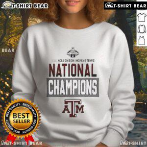 Top Texas A&M Aggies 2025 NCAA DI Women's Tennis National Champions sweatshirt, showcasing team pride and championship spirit.