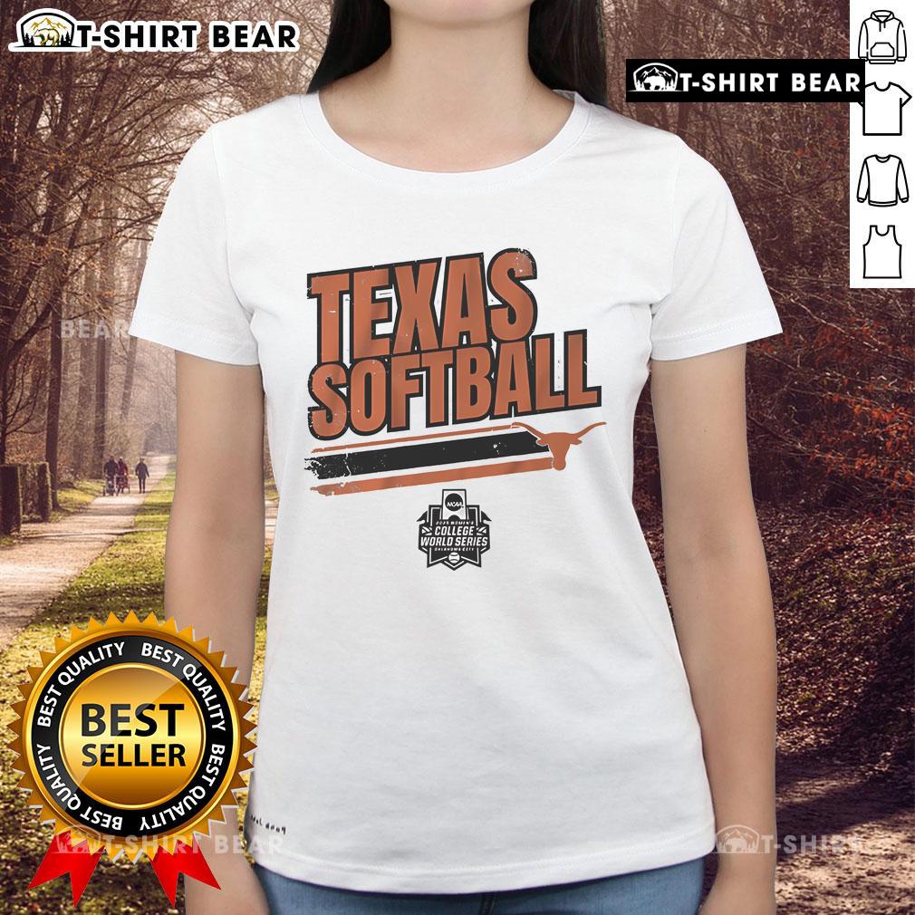 Top Texas Softball Women's College World Series Stripe Ladies Tee showcasing team spirit and style for fans.