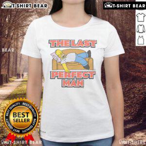 Alt Text: Top The Simpsons Homer The Last Perfect Ladies Tee featuring colorful graphic design and comfortable fit.