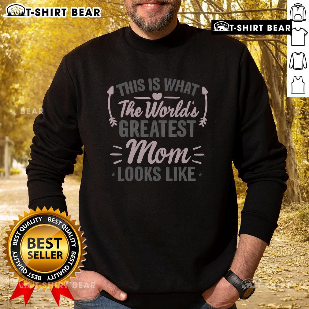 Alt Text: Cozy sweatshirt featuring 'World's Greatest Mom' design, perfect for celebrating moms on any occasion.