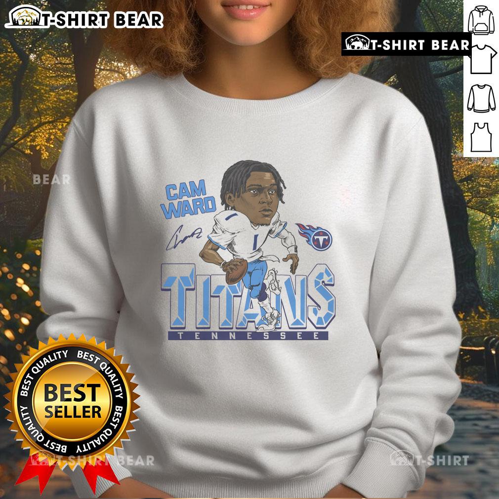 Top Titans Cam Ward signature sweatshirt showcasing team logo and stylish design for fans and athletes.