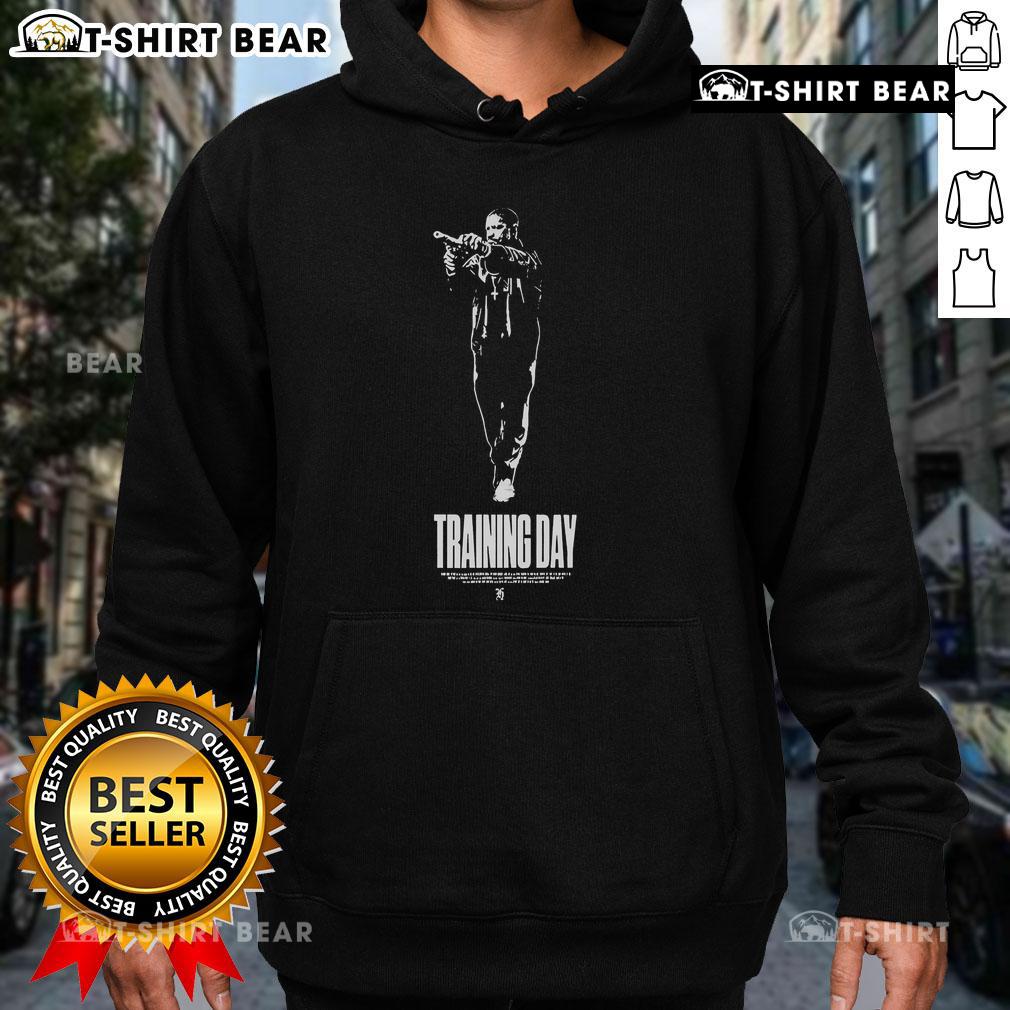 Antoine Fuqua wearing a stylish hoodie during Top Training Day, showcasing athletic style and motivation.