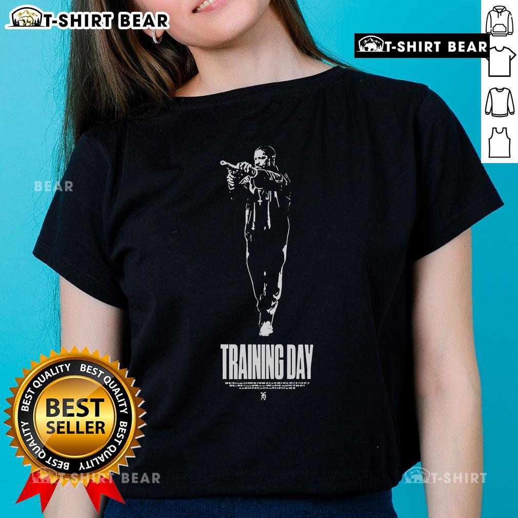 Alt Text: Top Training Day Antoine Fuqua Ladies Tee featuring a stylish design and comfortable fit for everyday wear.