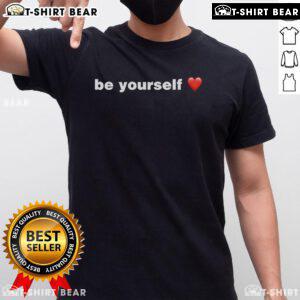 Top Trey Makai Be Yourself Heart T-Shirt featuring a colorful heart design on a soft fabric, perfect for casual wear.