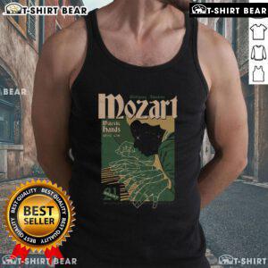 Alt Text: Stylish 'Rock Me Amadeus' tank top featuring Wolfgang Amadeus Mozart design, perfect for music lovers and fans.