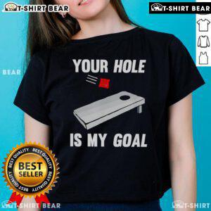 Top You Hole Is My Goal Ladies Tee featuring a fun graphic design, perfect for casual wear and golf enthusiasts.