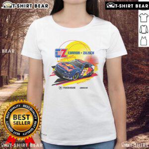 Awesome Connor Zilisch 87 CotA Red Bull Trackhouse NASCAR ladies tee featuring vibrant design and racing spirit.