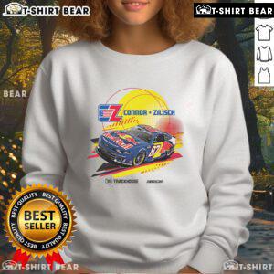 Alt Text: Awesome Connor Zilisch 87 CotA Red Bull Trackhouse NASCAR sweatshirt featuring vibrant colors and race-inspired design.