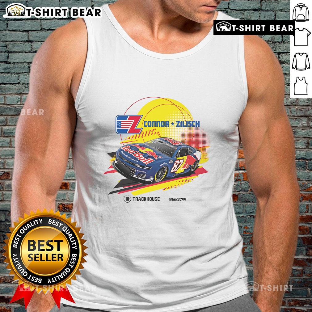 Awesome Connor Zilisch 87 CotA Red Bull Trackhouse NASCAR tank top showcasing vibrant design and racing spirit.