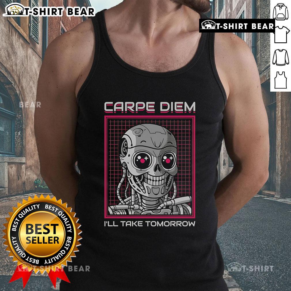 Awesome Rise Of The Cute Machine Carpe Diem tank top, featuring a vibrant design perfect for casual summer wear.