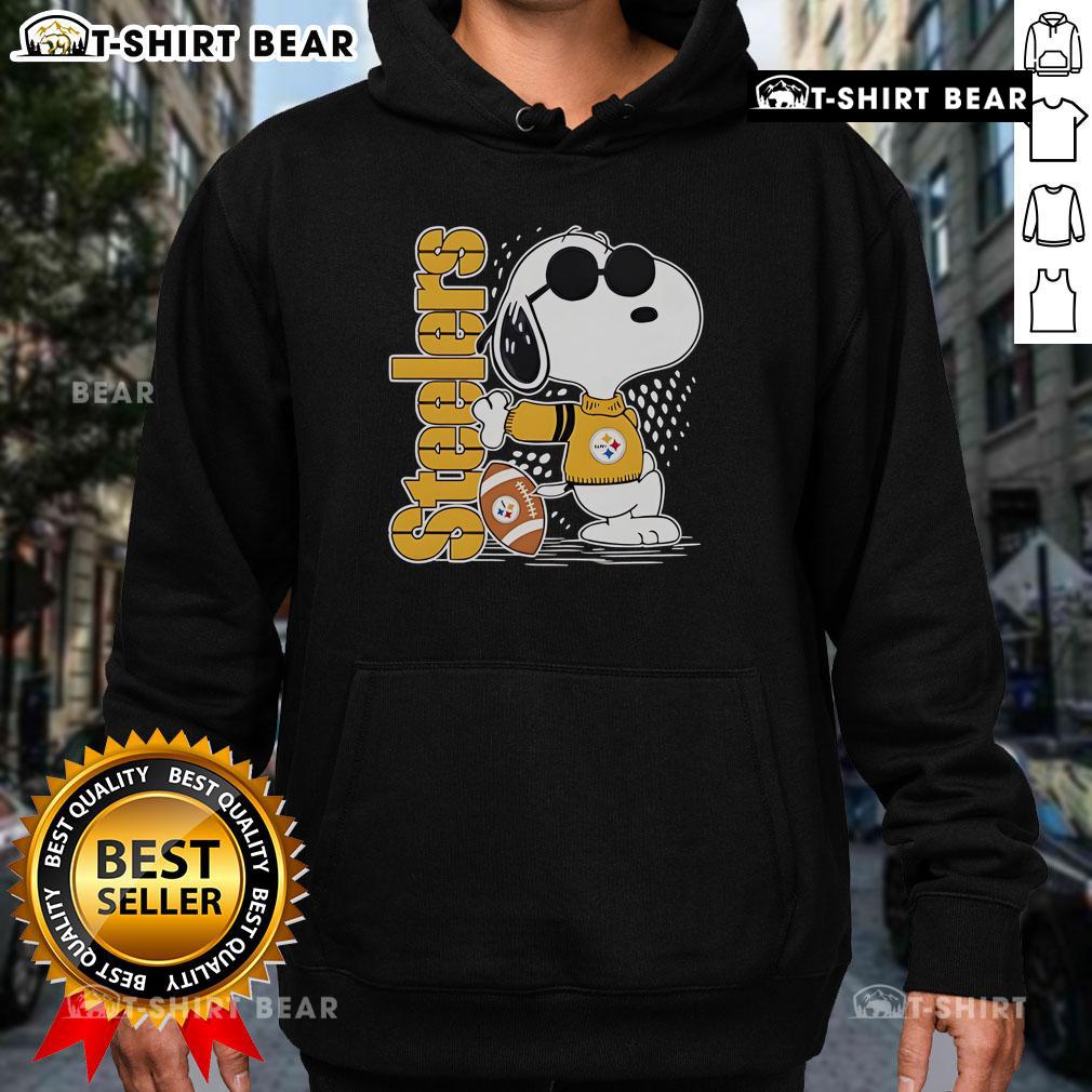 Alt Text: Awesome Snoopy cool Pittsburgh Steelers hoodie featuring Snoopy in team colors, perfect for fans and cozy wear.