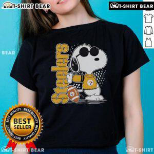 Awesome Snoopy Cool Pittsburgh Steelers Ladies Tee featuring a stylish design perfect for fans.
