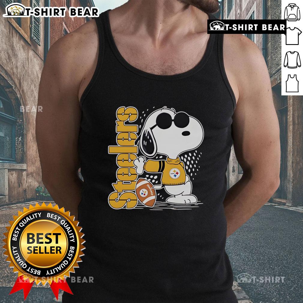 Cool Pittsburgh Steelers tank top featuring Snoopy, perfect for game day and casual wear.