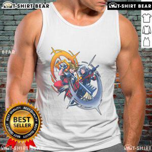 Awesome Sora vs Riku rivalry battle in Kingdom Hearts featuring Keyblade duel on a stylish tank top design.