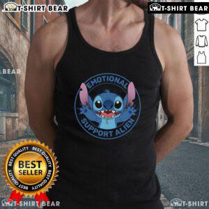 Awesome Stitch Emotional Support Alien Tank Top featuring a colorful design, perfect for fans of Disney and unique fashion.