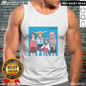 Cute Weezer Ayumu Osaka Kasuga Noko Shikanoko Konata Izumi Gotoh Hitori in a stylish tank top, vibrant and trendy.