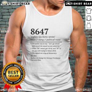 Anti-Trump taco tank top featuring a humorous design, perfect for making a statement in casual fashion.