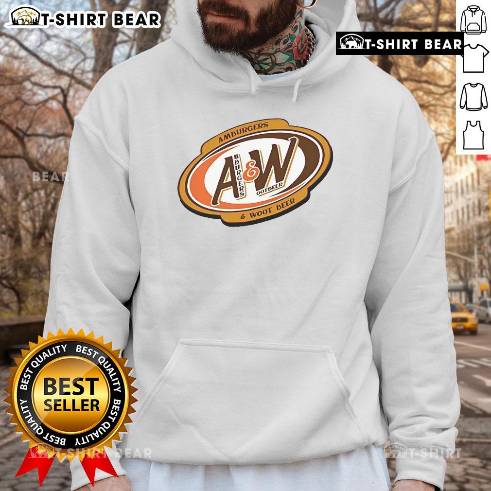 Good-Amburgers-And-Wootbeer hoodie featuring a fun design, perfect for fans of quirky food-themed apparel.